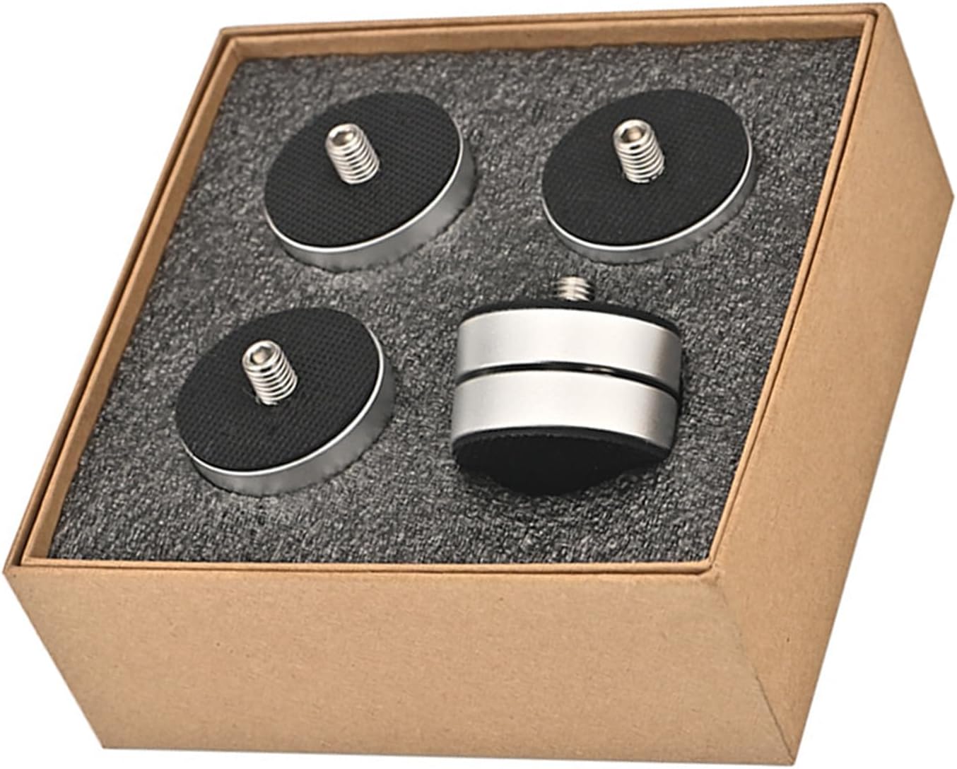 Pack of 4 Antislip Shock Absorbings Pad with Double Use Speakers Spikes Speakers Isolation Feet for Sound Equipment