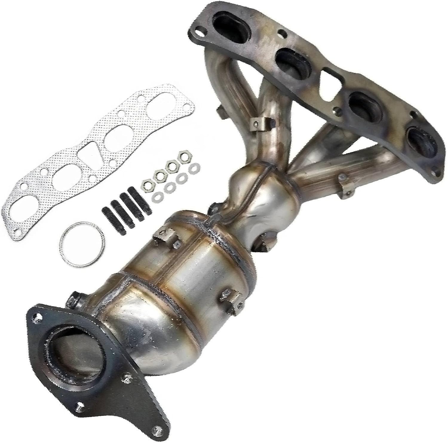 Anytek Front Catalytic Converter With Exhaust Manifold & Gasket Direct-Fit for Nissan Rogue 2008-2013 Rogue Select 2014-2015 Nissan Altima 2007-2012 L4 2.5L Replace#16593 E.P.A. Compliant