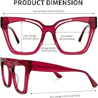 Vista 5 de Zeelool Marco de gafas de ojo de gato vintage para mujer con lente transparente sin receta Domena ZJGA814740