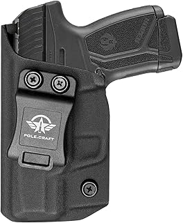 POLE.CRAFT Ruger Max-9 Holster IWB Kydex for Ruger Max-9 Barrel 3.20'' Gun Pocket Pouch - Inside Waistband Concealed Carry - Adj. Cant Retention - Cover Mag-Button - No Wear - No Jitter