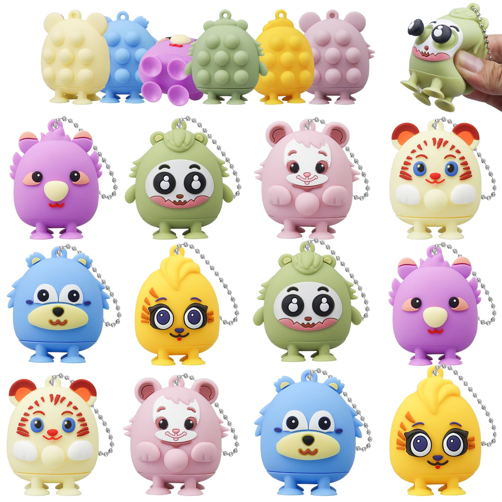 Snapklik.com : 12 PCS Party Favors For Kids, 3D Animals Pop Fidget Toys ...