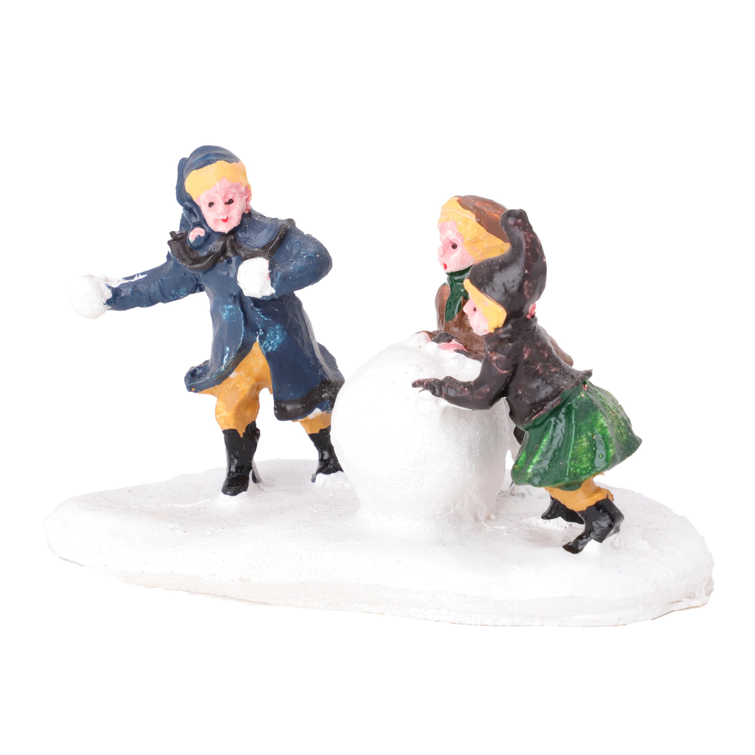 Toyland® Mini Resin Christmas Collectible Ornament - Village Scene Accessory - Christmas Figures (Snowball Builder 3" x 1.8") - Image 2