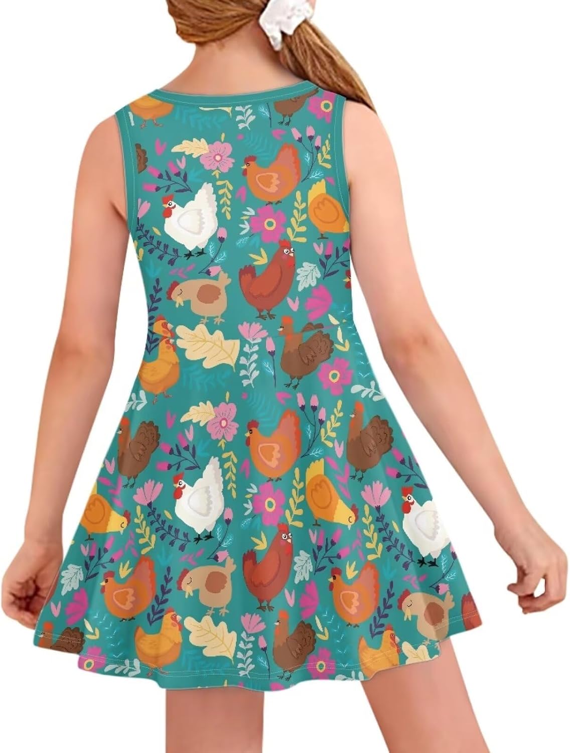 A-Line Flowy Dress for Girls Summer Outfits Sleeveless Dresses Casual Sundress - Image 2