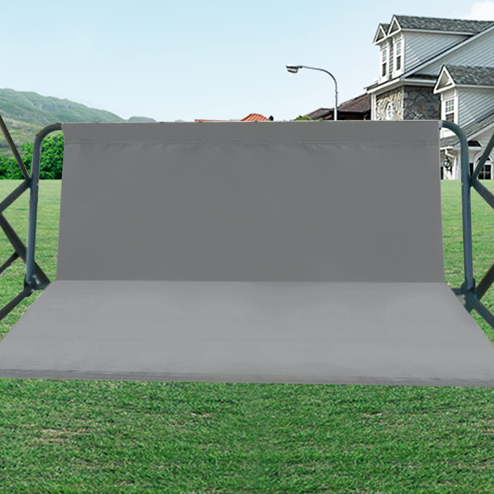 Copertura di ricambio per dondolo da giardino, in tessuto Oxford 600D, resistente e 600D, per dondolo da esterno, universale, 138x48x48 cm, colore: grigio