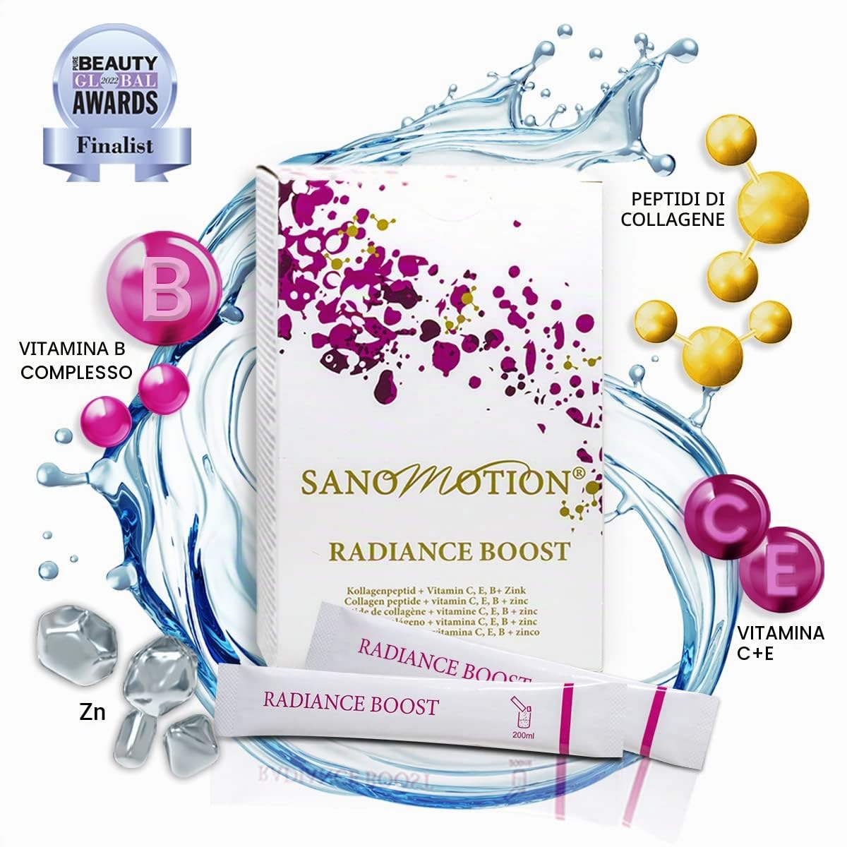 5000mg collagene integratore. collagen e acido ialuronico aumentano. 30x collagene da bere + Vitamina C E B Zinco sostiene il sistema immunitario, rassoda la pelle, unghie forti e capelli