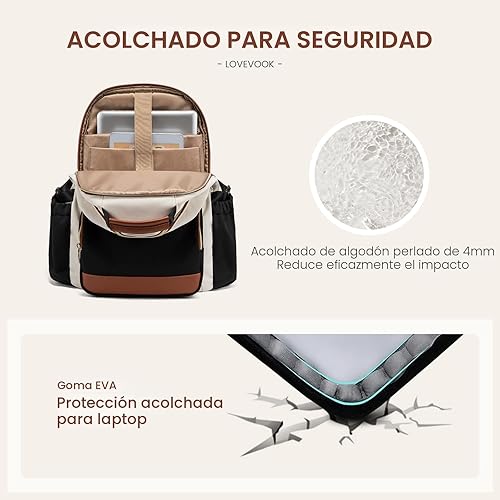 Miniatura 4 de LOVEVOOK Mochila para laptop para mujer, 15,6 pulg.