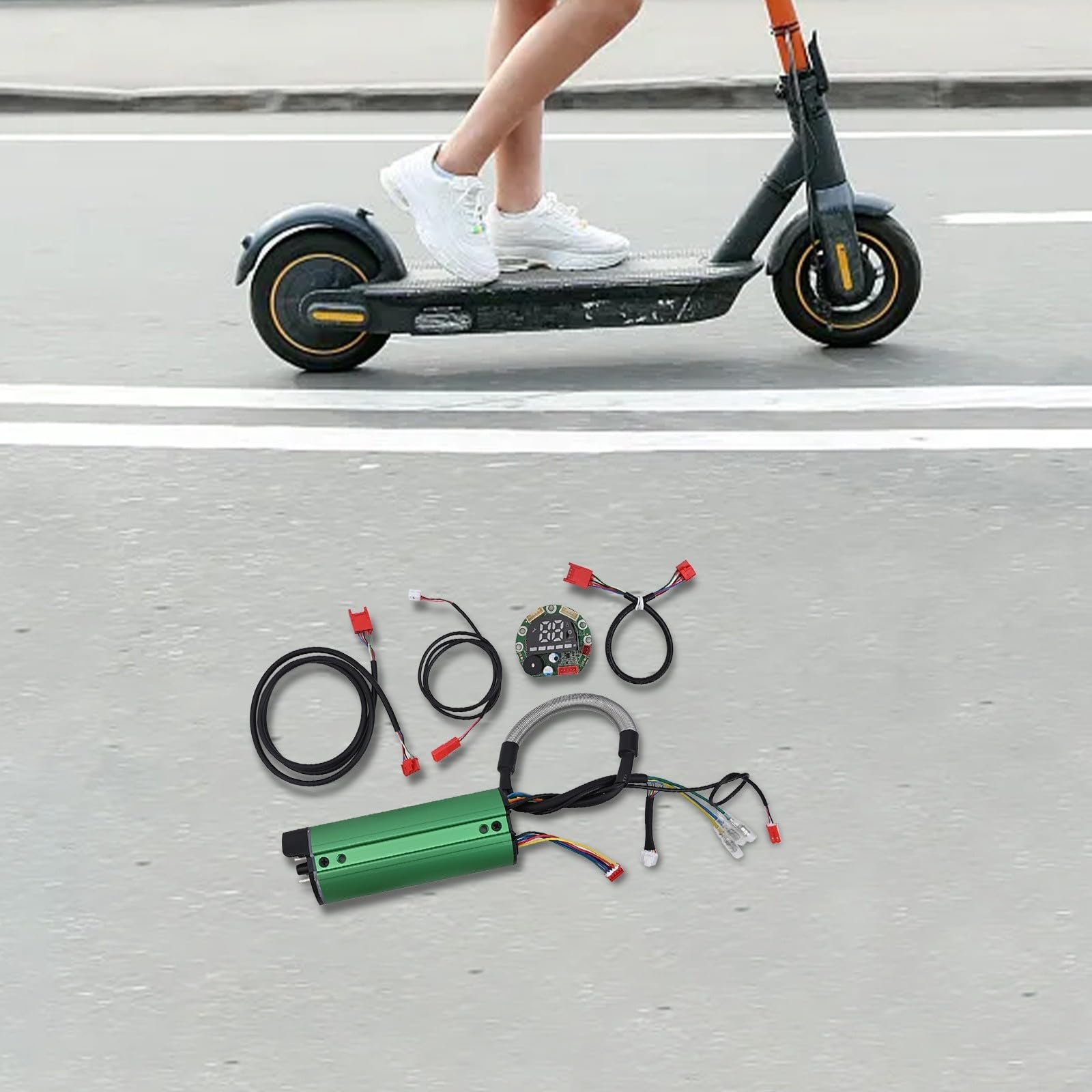 Kit contrôleur 48 V 15 A avec tableau de bord et câble pour HX pour scooter électrique X8 offrant un contrôle sensible du frein et de la direction