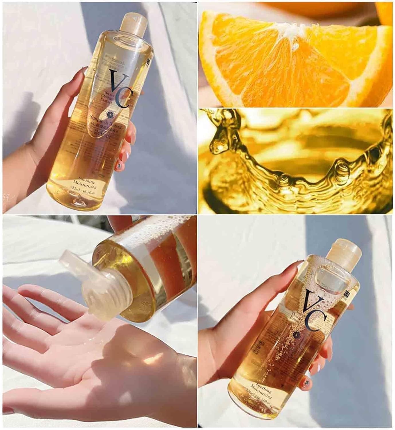 VC Toner Korean, 500 ml (17.6 fl oz)- Kniyea VC Toner Intensive 𝐖𝐡𝐢𝐭𝐞𝐧𝐢𝐧𝐠, Hydrating with Hyaluronic & Centella Asiatica– Minimizes Pores & Soothes Dry (500ml x 2)