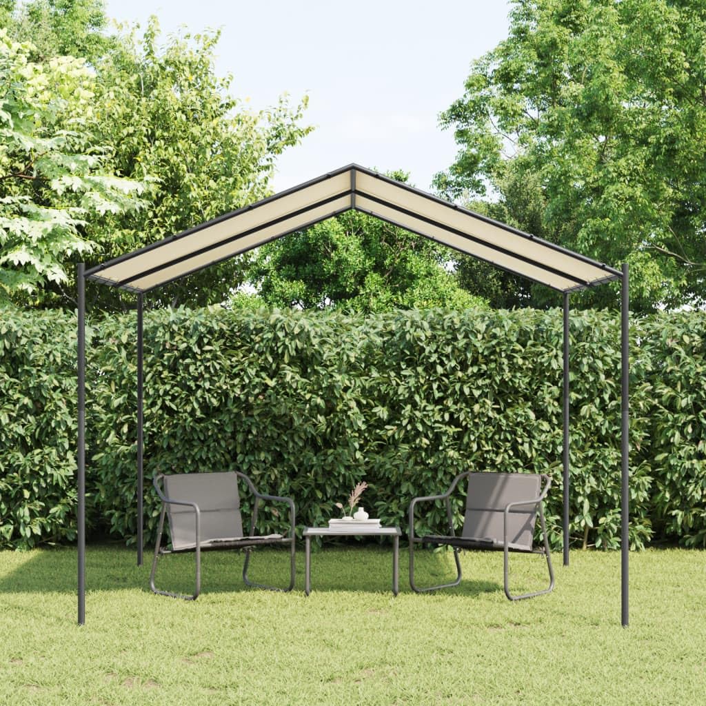 Pawilon ogrodowy, beżowy, 3 x 3 m, stal i materiał