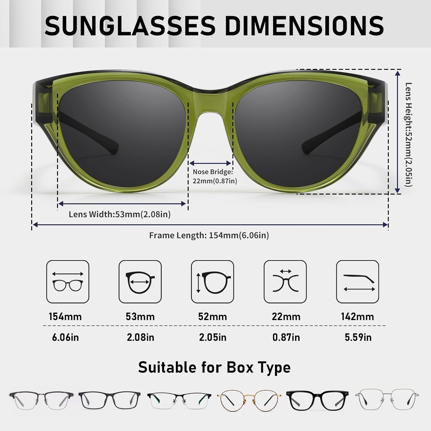 HAOLOTA Polarized Fit Over Sunglasses for Women UV Protection Trendy Small Wrap Around Overglasses for Driving - Image 3