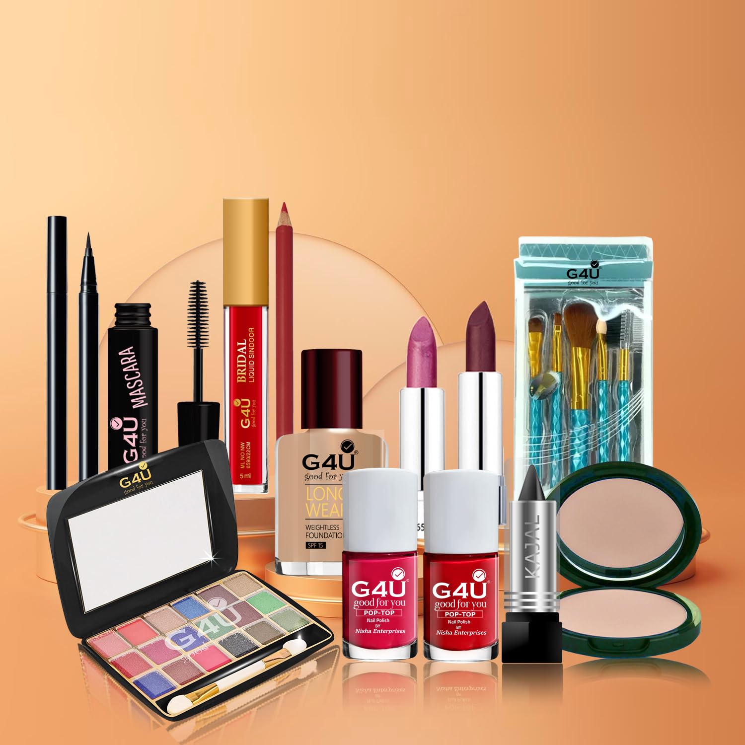 G4U Complete Makeup Set For Women | Pro Beauty Elegance Kit Pack of 17 Pcs | Gift Set For girls A17-picture-25