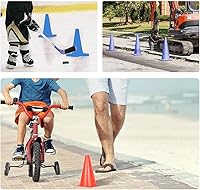Vista 6 de 20 conos de agilidad de plástico de 7 pulgadas para niños, mini conos de construcción de seguridad de tráfico para fiestas, ejercicios, baloncesto