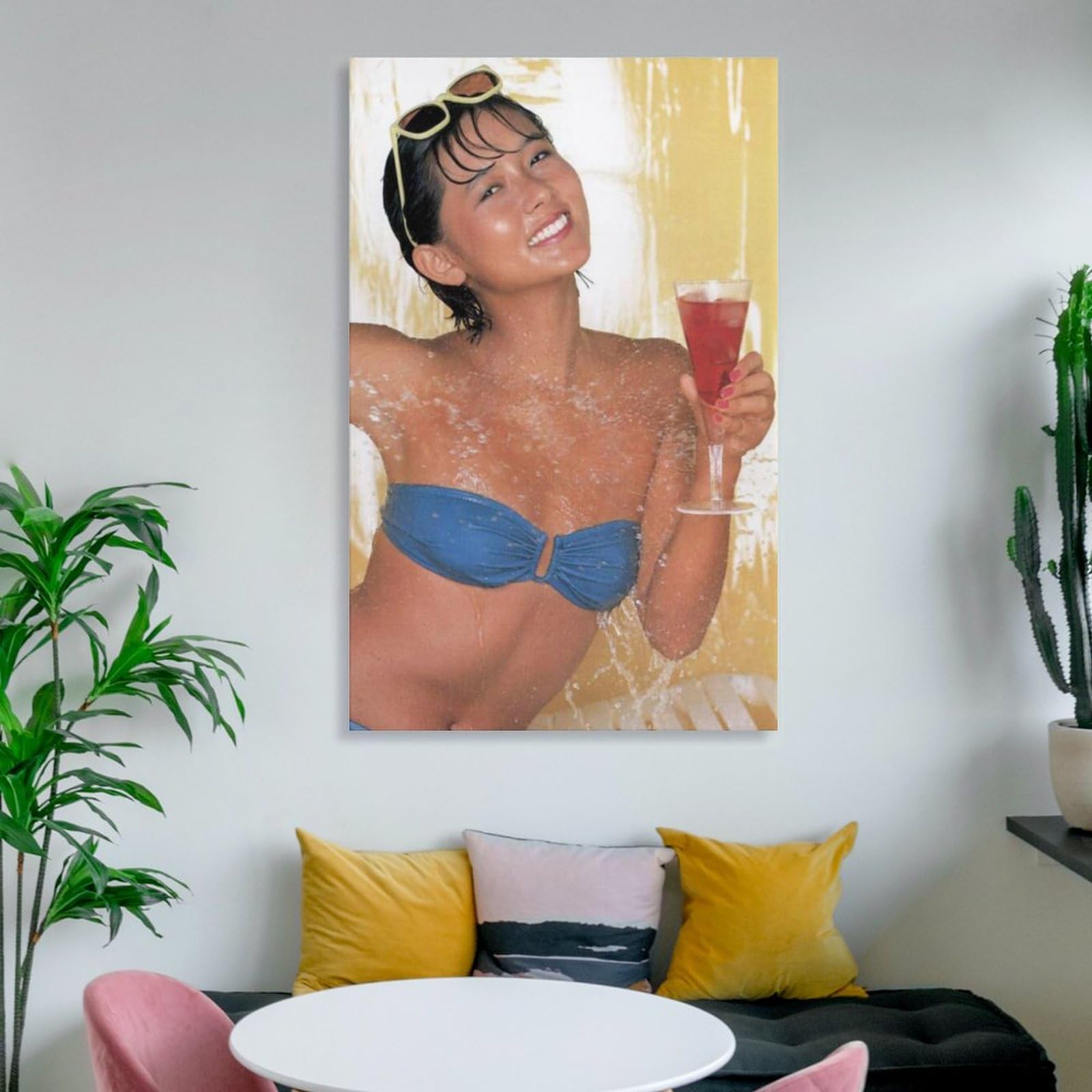 Amazon.co.jp: 斉藤慶子下着セクシー写真ポスター プリント キャンバス