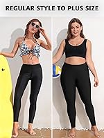 Vista 5 de ATTRACO Pantalones de natación de talle alto - Leggings de natación para mujer