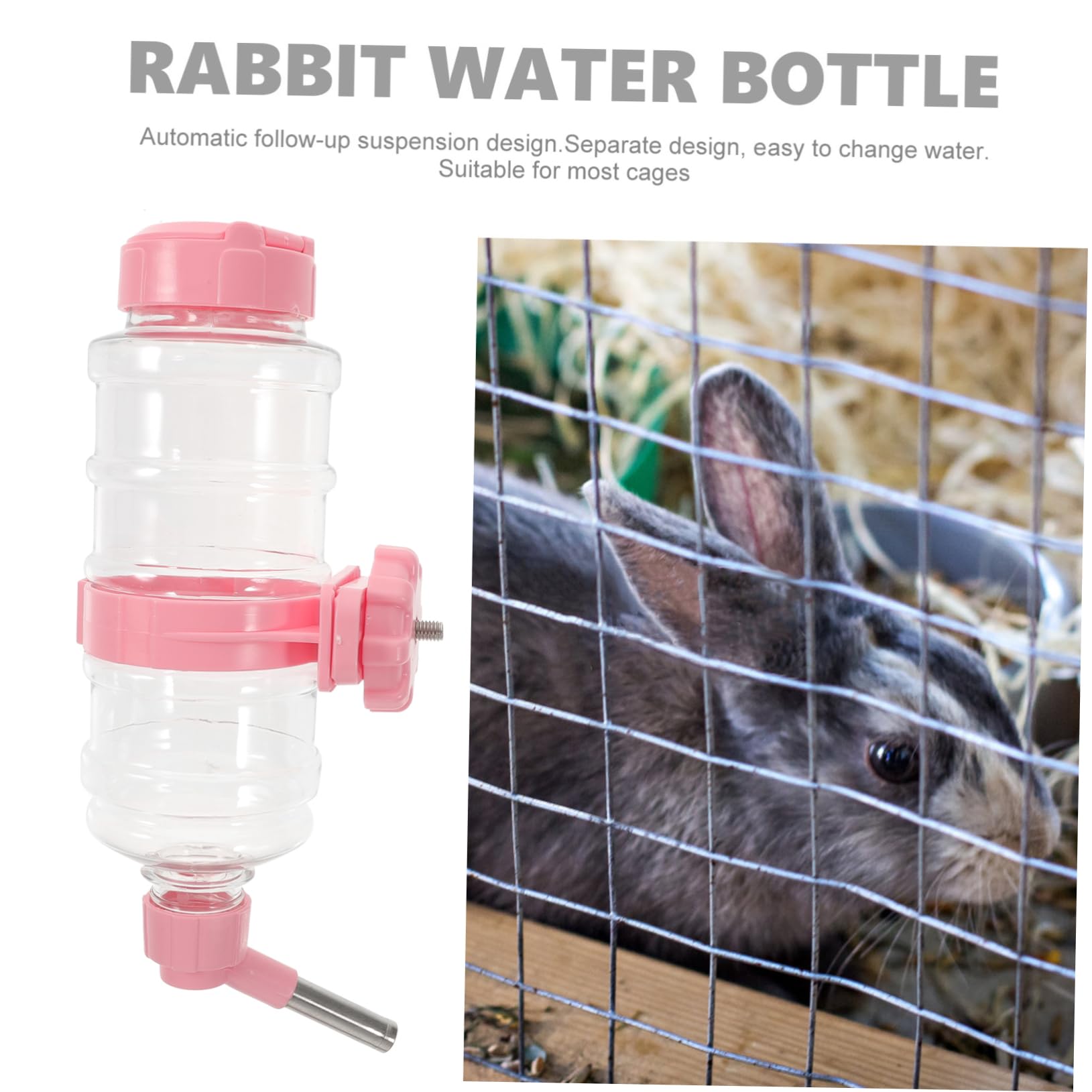 POPETPOP 3juegos Dispenser Automático para Hámster y Cobaya Bebedero Colgante Antigoteo Diseño Portátil y Práctico para Viajes Agua Sin Mojar Tu Mascota