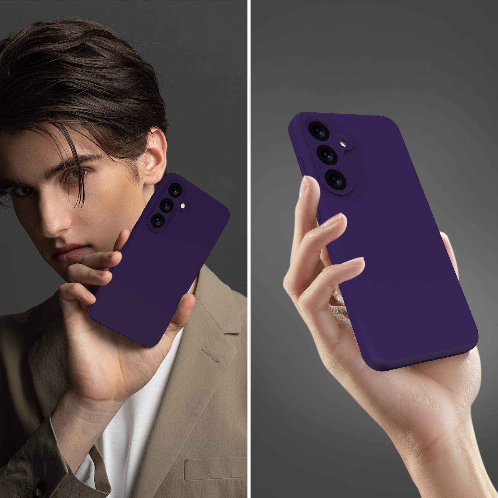 Varikke Funda Compatible con Samsung Galaxy S25, Silicona líquida Mejorada [protección de cámara] [Forro de Microfibra antiarañazos] Funda Protectora de Cuerpo Completo de Goma de Gel Suave al Tacto,