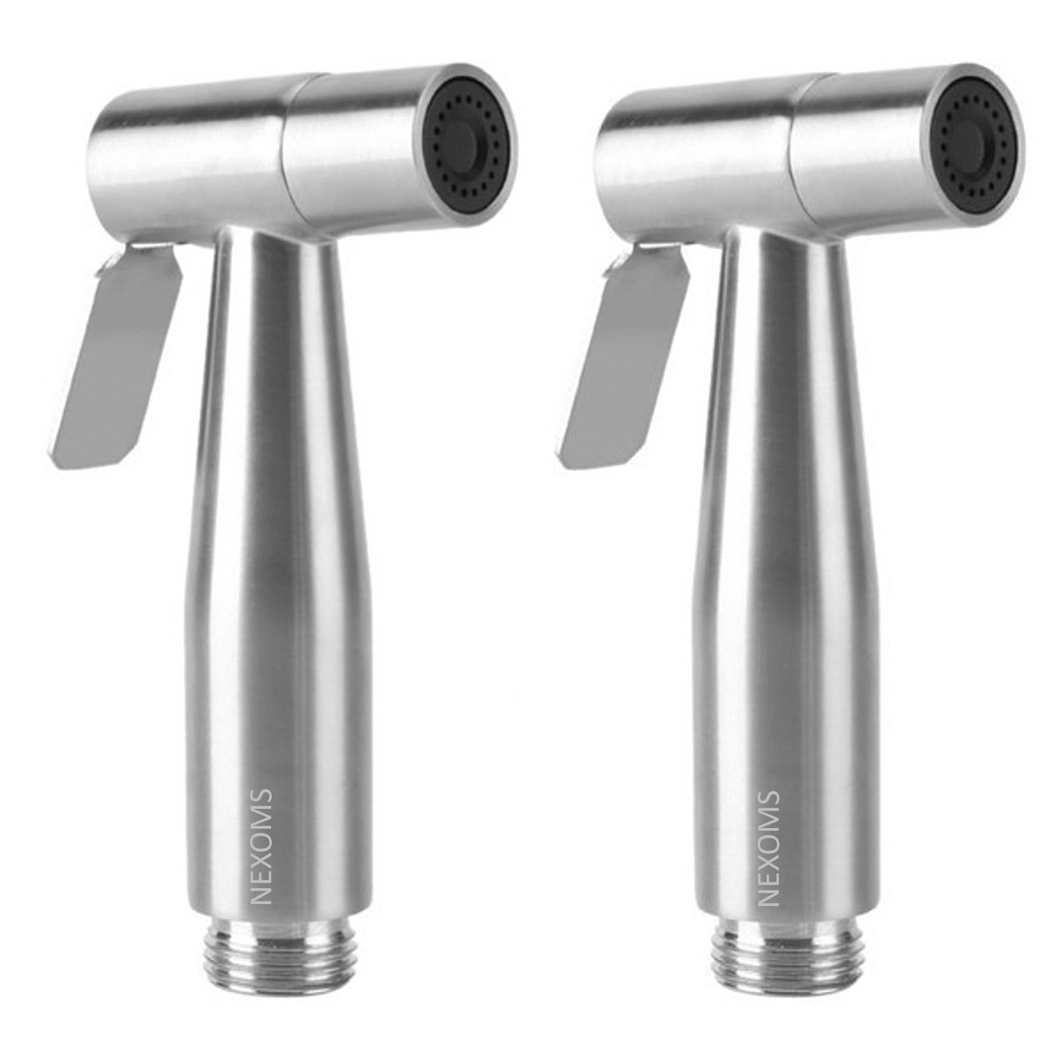 SSBG01 304 Grade Stainless Steel Health Faucet Gun/Spray Head (2 Pcs) - Without Hose and Hook (Silver)