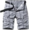 Mens Casual Cotton Camouflage Cargo Shorts Lightweight Multi Pocket Summer Hiking Shorts Knee Length Camo Pant