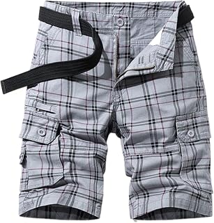LindoMaker Cargo Shorts for Men UK with Pockets Bermuda Shorts Breathable Quick Dry Travel Shorts Big and Tall Running Shorts