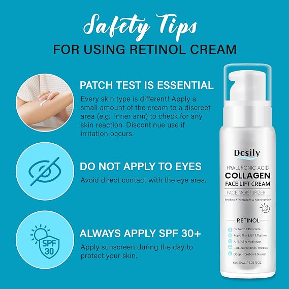 Skin Tighten And Lift Neck Cream: Face Lift Cream 6-in-1 Anti-Aging Moisturizer for Anti Wrinkle - Hydrating Neck Firming Cream with Retinol, Collagen, Peptide, Hyaluronic Acid for Neck & Decollete