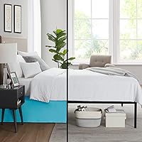 Vista 95 de Nestl - Falda plisada de cama de fácil ajuste, con caída a medida de 14 pulgadas, microfibra suave de doble cepillado, con calidad de hotel