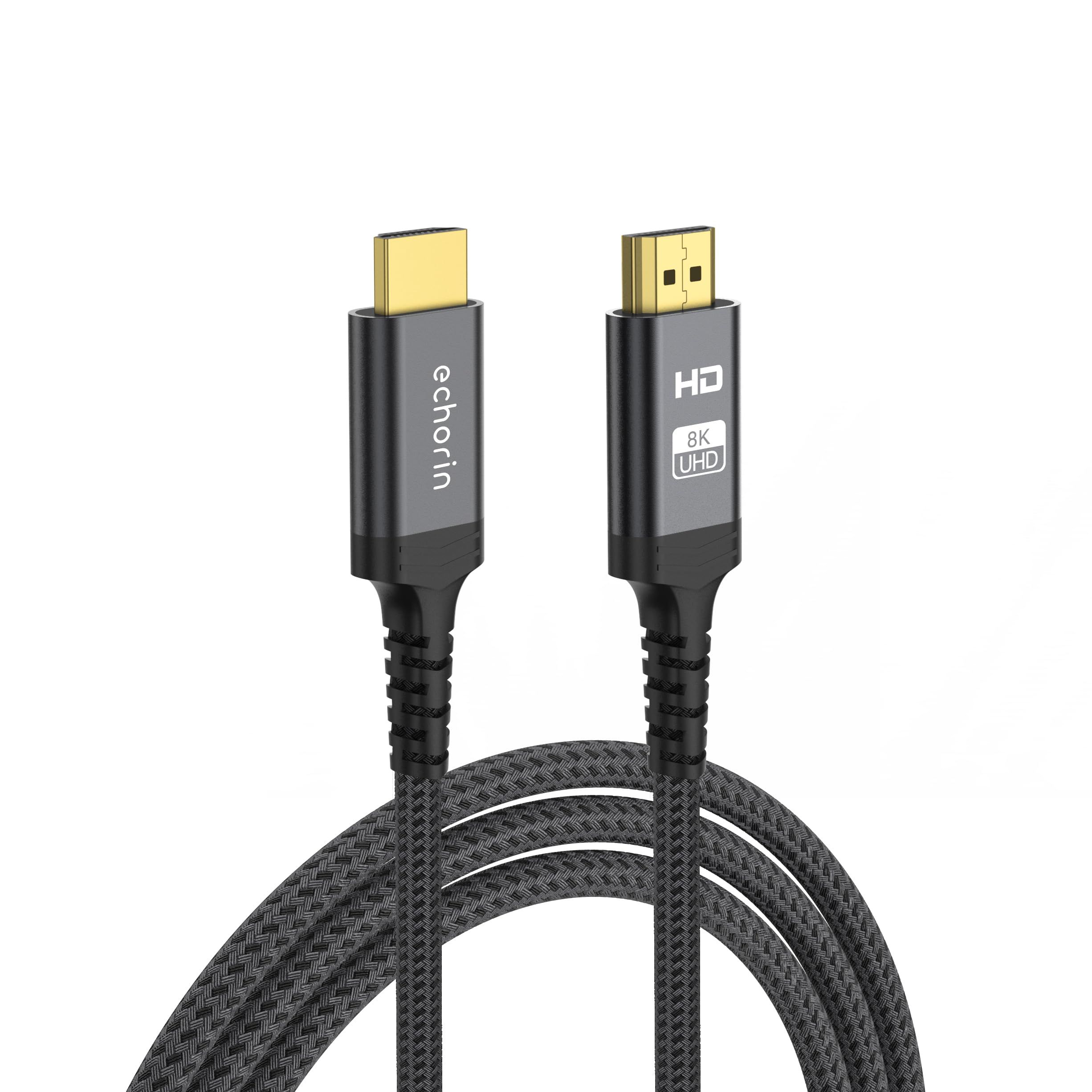 Echorin (3 metre) HDMI 2.1 Kablo 8K 60Hz 4K 120Hz 48Gbit/s Yüksek Hızlı, HDMI Kablo TV/PS5/PS4/ Xbox Series X/Monitör ile uyumlu