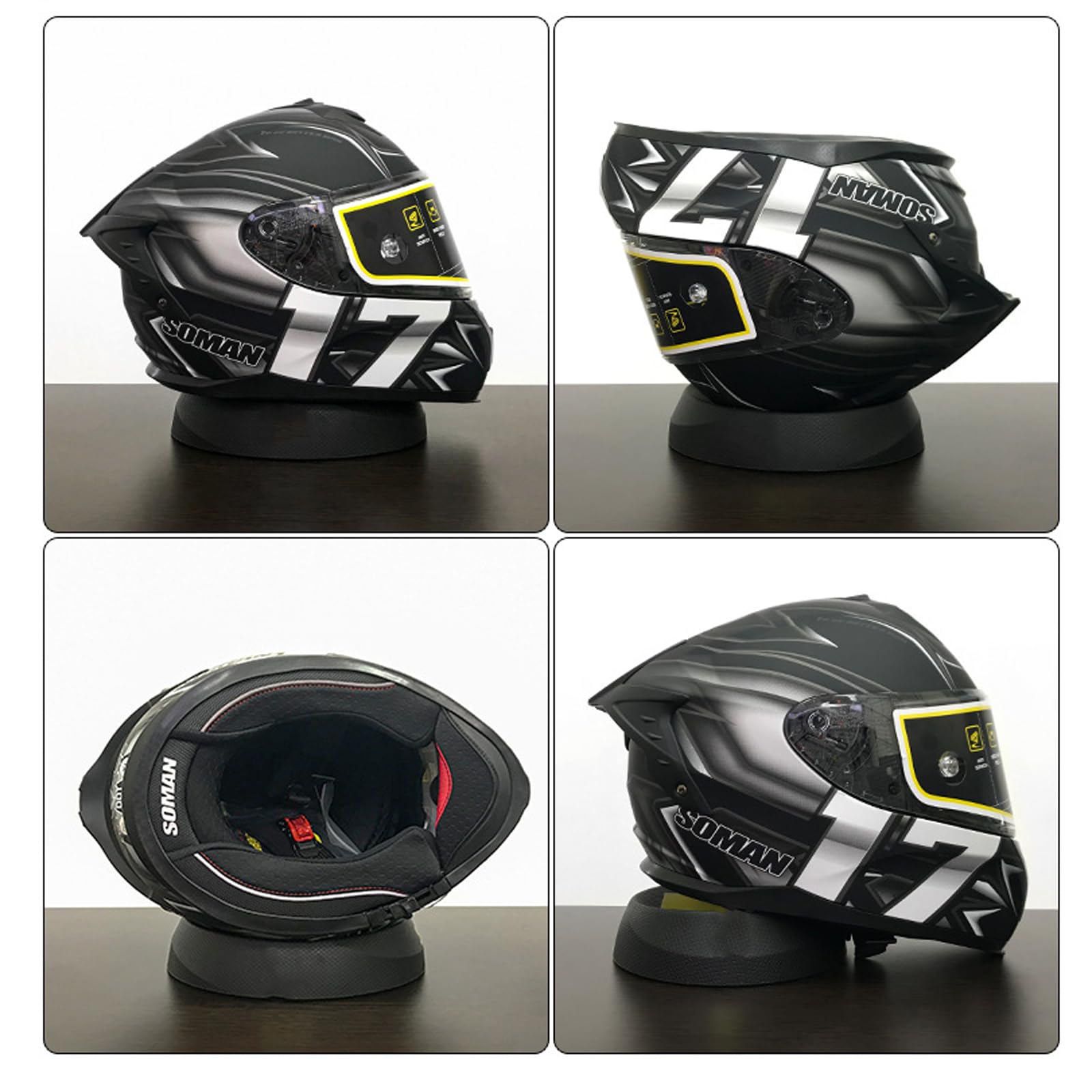Support de casque en caoutchouc, support de casque, protection de casque, casque de moto, casque, casque en néoprène