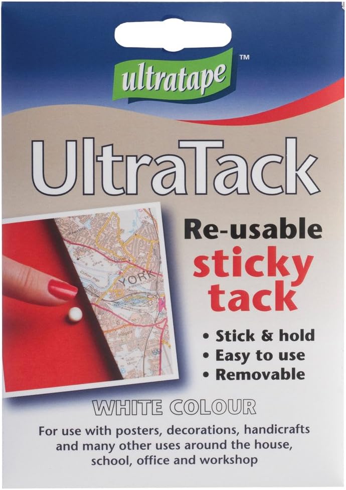 Ultratape | Sticky Tack | White 50gm