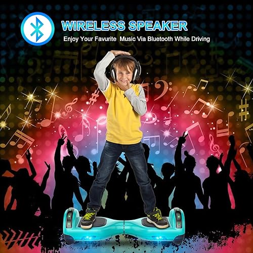 Miniatura 5 de UNI-SUN Hoverboard para niños, patineta eléctrica de dos ruedas de 6.5 pulgadas, auto balanceo con luces LED para adultos, UL 2272 certificado Hover