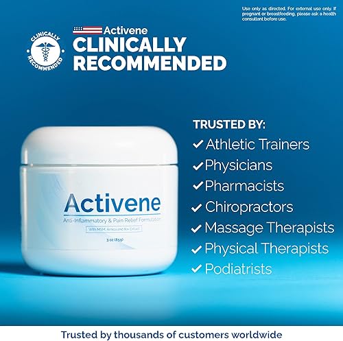 Miniatura 3 de Activene Crema para aliviar el dolor formulación antiinflamatoria con potente árnica mentol y MSM para articulaciones tendones y músculos Elegida