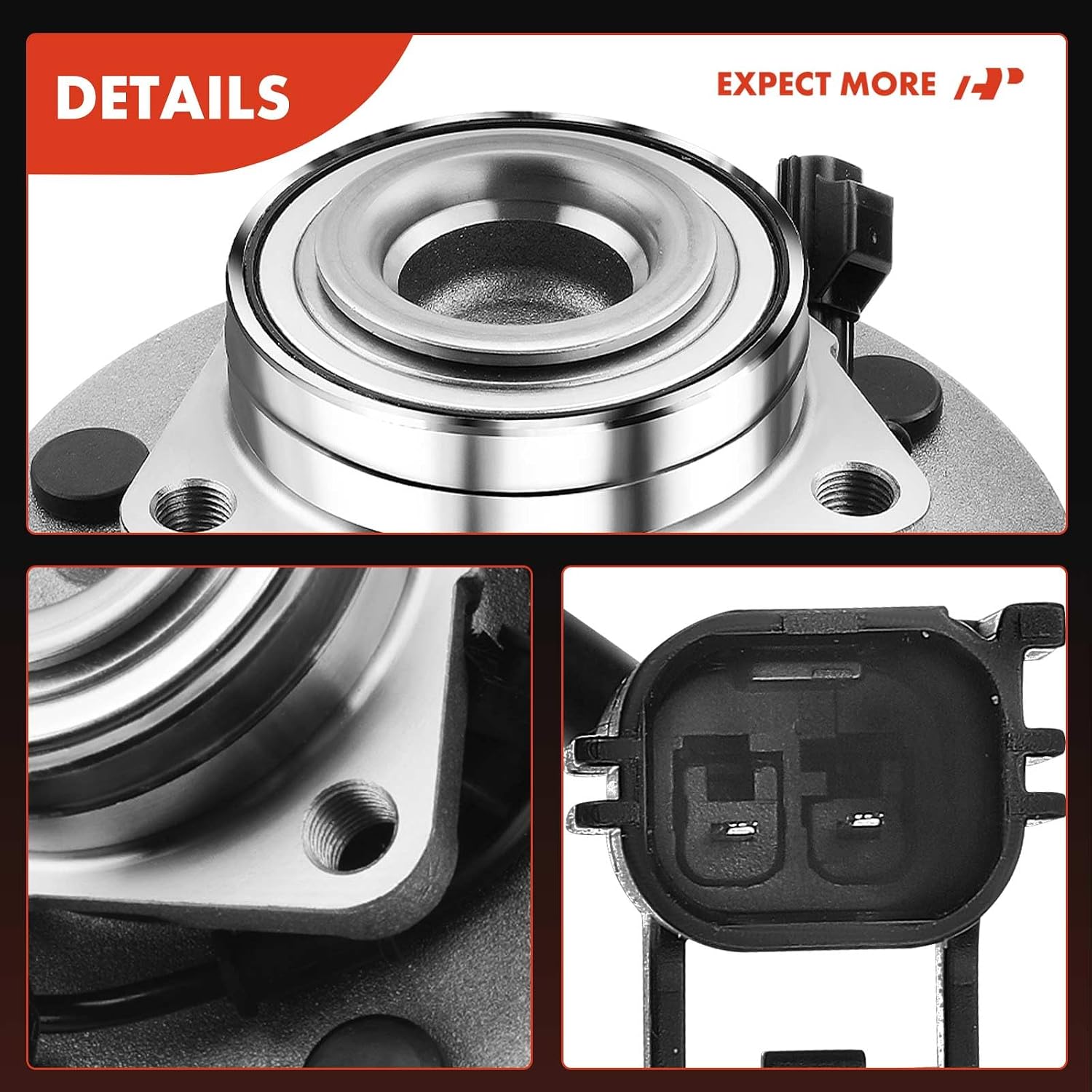 A-Premium Front Wheel Bearing and Hub Assembly with ABS & 8-Lug Compatible with Dodge Ram 2500 2004-2005, Ram 3500 2003-2005, RWD Only