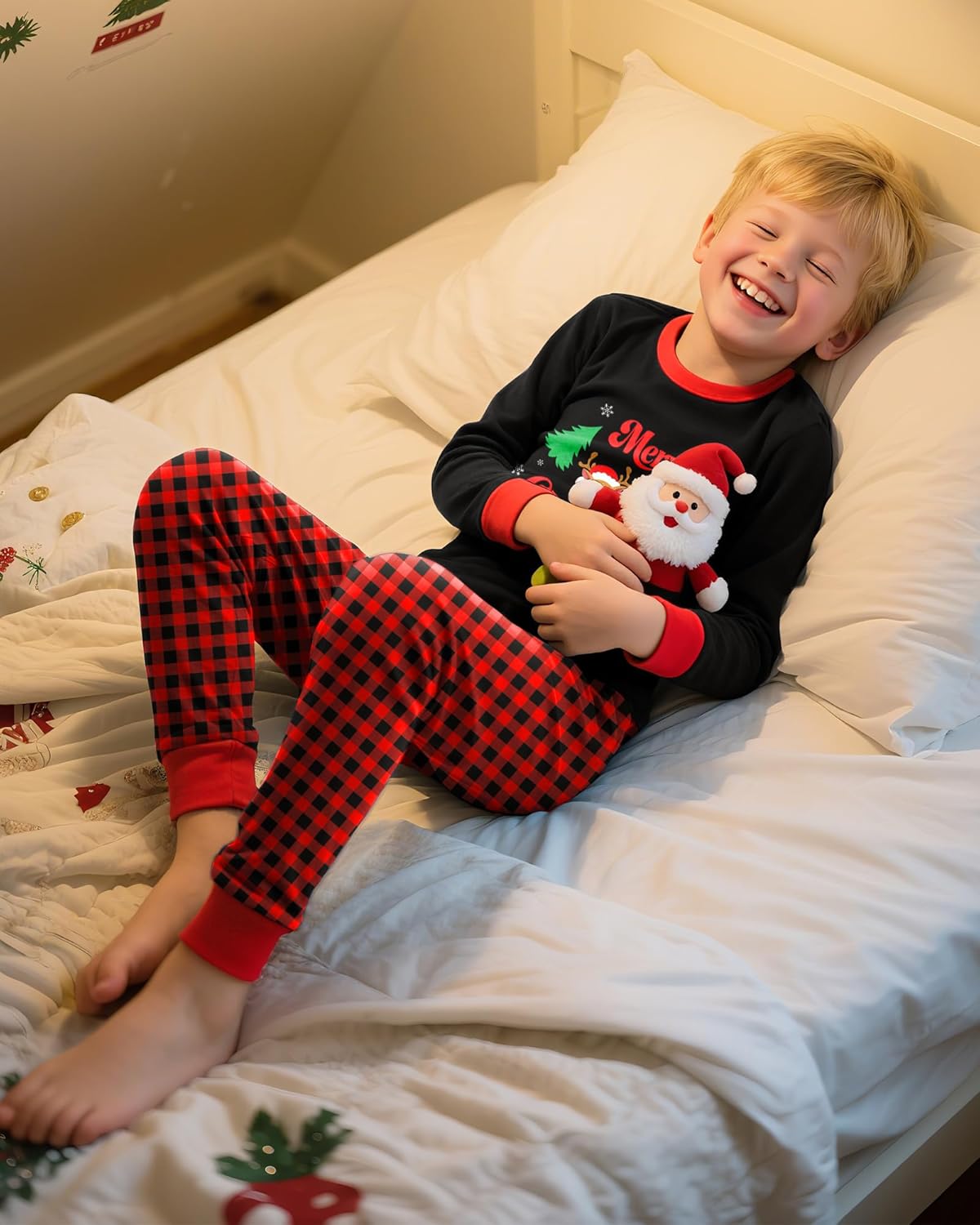 2 Piece Boys Pajamas Kids Long Sleeve Top and Pants Pajamas Pjs Sleepwear Set for Toddler Little Boys 3-10 Years - Image 7