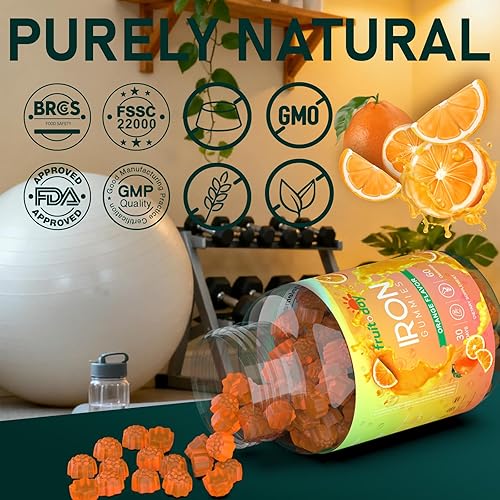 Miniatura 9 de Fruitoday Iron Gummies with Multivitamin, Iron Supplement for Women & Men with Vitamin A & C, B Complex, Zinc, Folate, Blood Builder & Energy