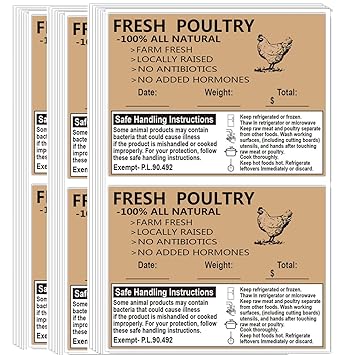 Poultry Freezer Labels, 2.5