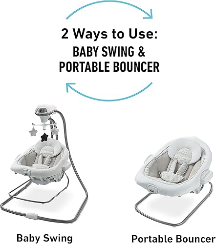 Miniatura 2 de DuetConnect LX Swing and Bouncer de Graco Redmond Manor, Rojo (Redmond)