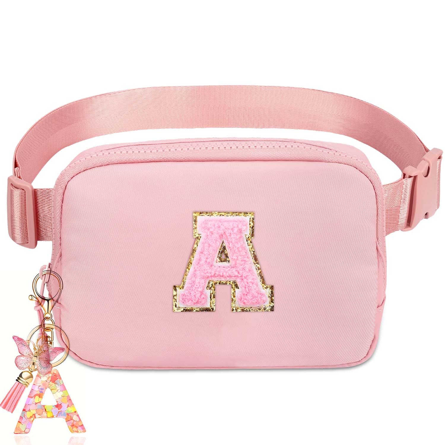 Birthday Gifts for 3 4 5 6 7 8 9 10 11 12 13 Year Old Girls - Initial Fanny Pack Crossbody Bag Belt Bag Purse for Girls Teens Personalized Trendy Stuff for Kids A