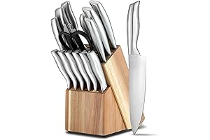 Ultra Sharp Knife Block Set -- Includes Chef Knife, Sharpening Rod, Kitchen...