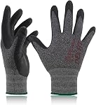 DEX FIT Nitrile Work Gloves FN330, 3D Comfort Fit, Touchscreen Grip Gloves for Warehouse, Construction, Delivery & General Work, Men & Women, Blackgrey, M, 1 Pair