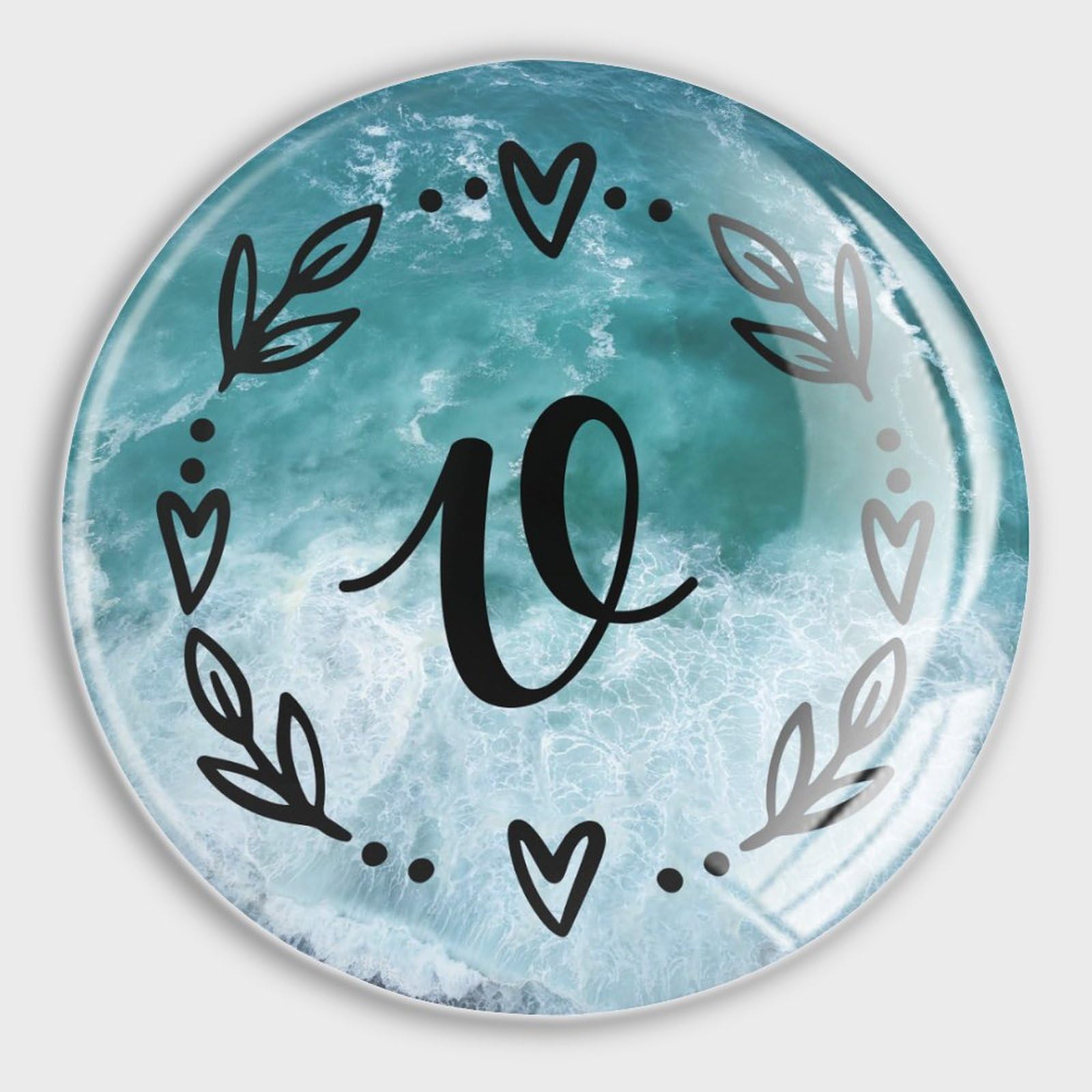 Imanes de nevera con monograma inicial en V para pizarra blanca, alfabeto, corona floral, vidrio, pequeños imanes para nevera, pizarra, gabinete, oficina, cocina, pizarra, 4 piezas
