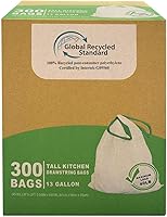 Vista 10 de TYPLASTICS Bolsas de basura altas con cordón para cocina, 13 galones, 110