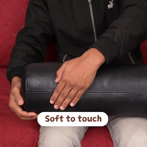 Miniatura 4 de Funda de almohada redonda para cilindro cervical, diseño ergonómico para cabeza, cuello, espalda y piernas, ideal para soporte de columna vertebral