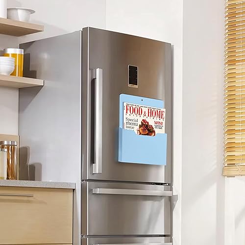 Miniatura 6 de Paquete de 6 soportes magnéticos para archivos, soporte fuerte para papel magnético para refrigerador, soporte magnético para carpetas para cartas