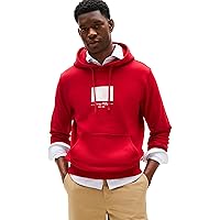 Tommy Hilfiger Uomo Felpa con Cappuccio Ithaca Flag in Cotone