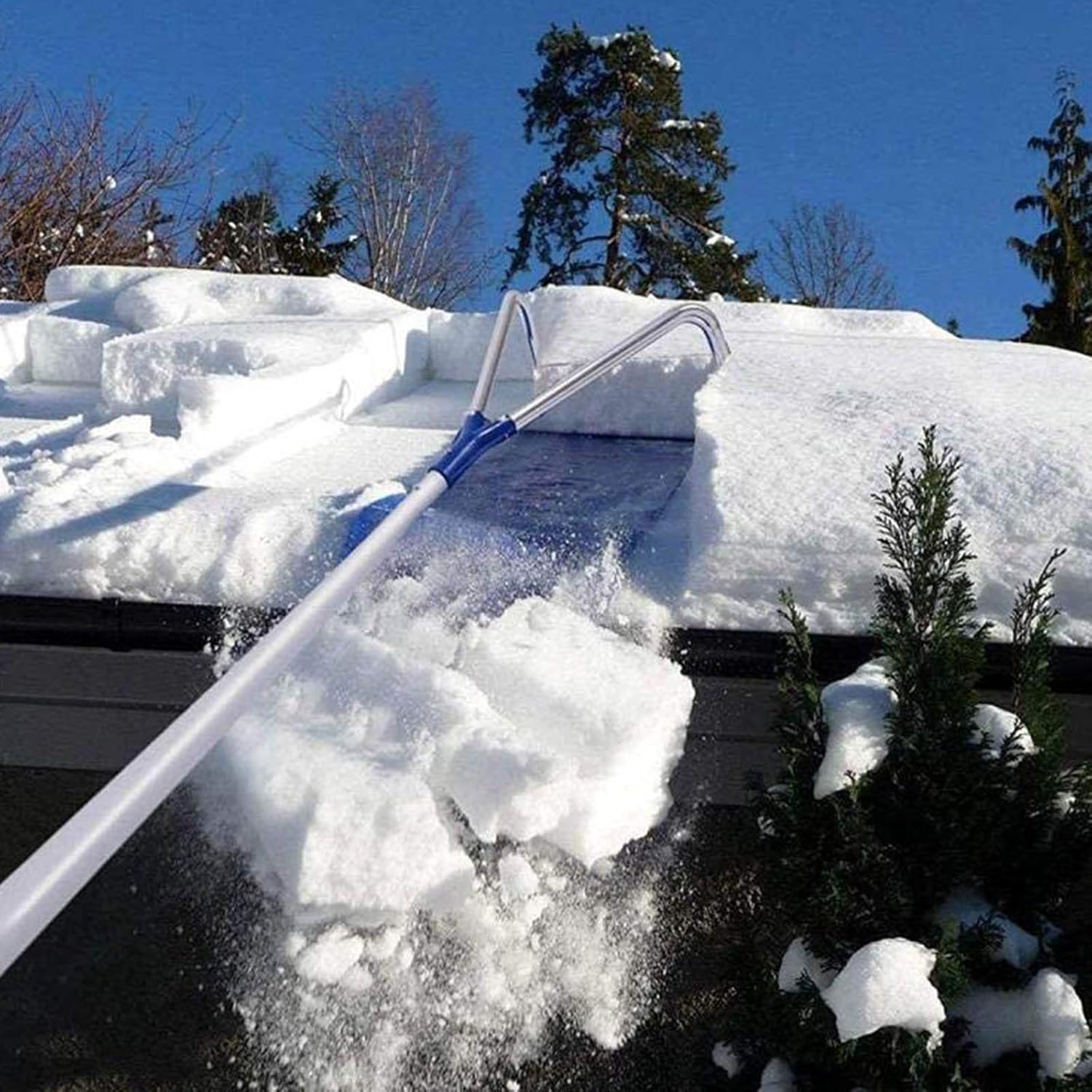 review Roof Snow Rake 20ft - Roof Rakes for Snow Removal Telescoping,Aluminum Pole,Durable Lightweight,Roof Rake with Wheels,Easy to Clean