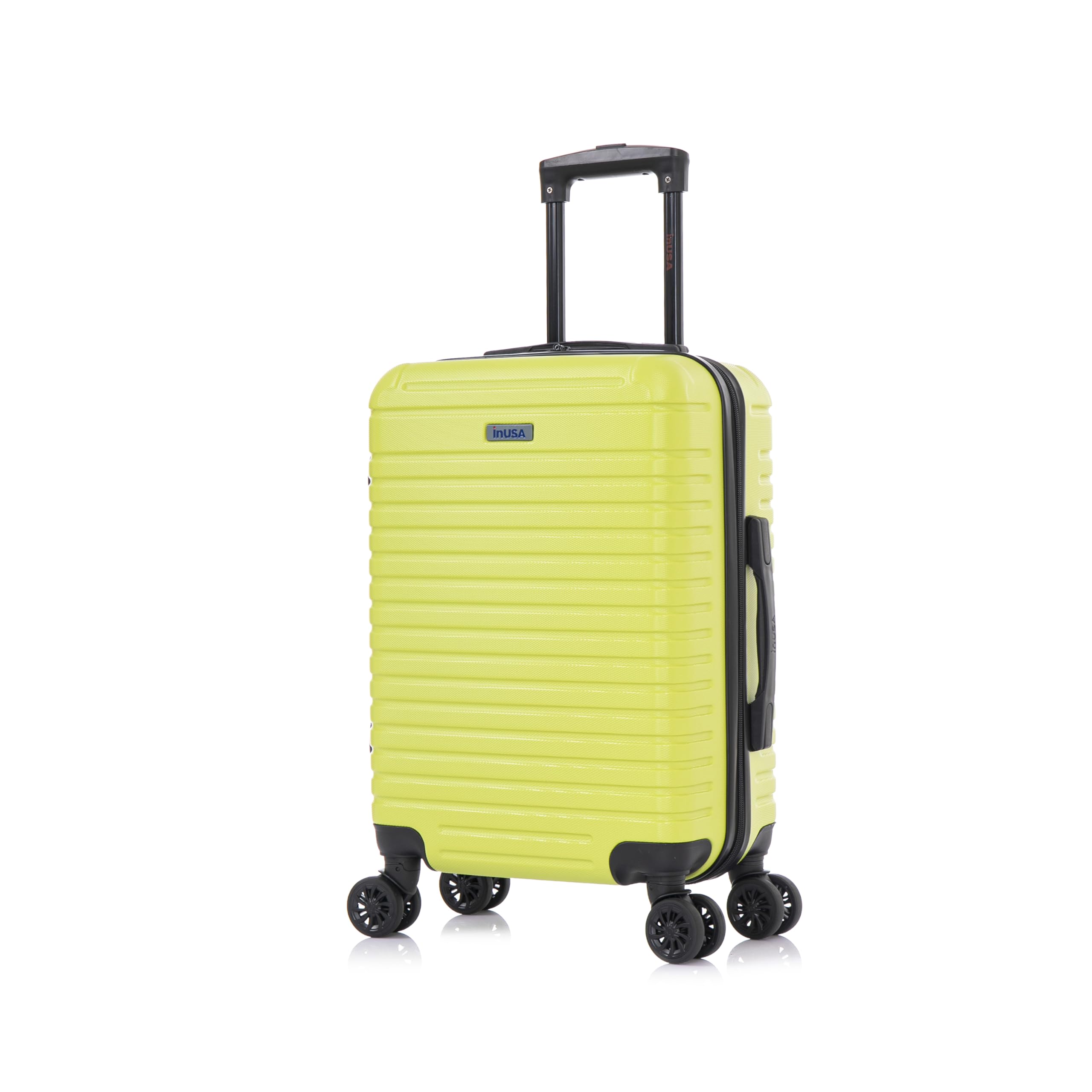 DEEP Luggage with GEL Handle | Spacious Traveling Suitcases, Travel Suitcase with Dual Spinner Wheels and Studs | 20 Inch Carry On Hardside Luggage | Green