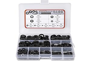 9-Size Black Nylon Washers Assortment Kit