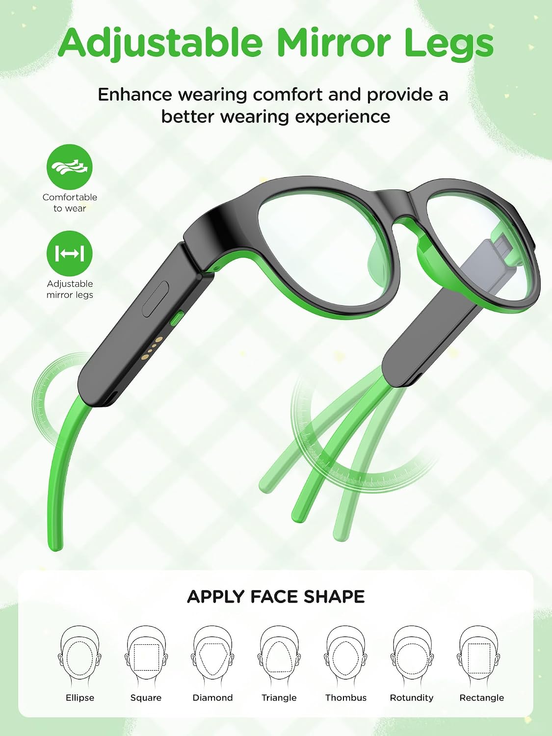 Smart Bluetooth Glasses for Kids with Blue Light Protection