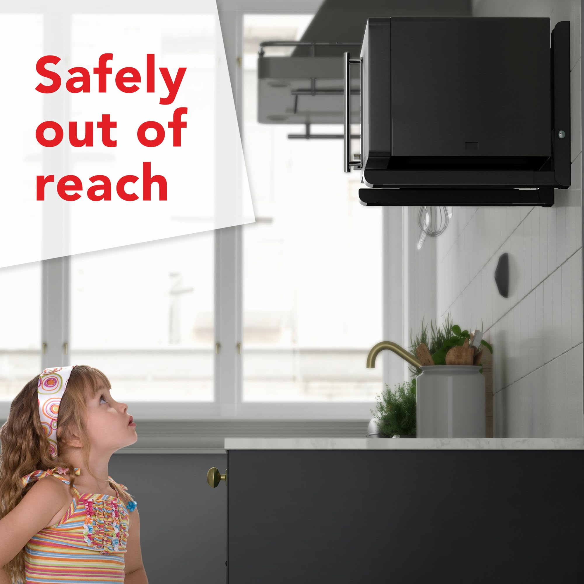 AVF EM60B-A Universal Wall-Mounted Microwave Brackets (Set of 2), Black — Amazon image 5