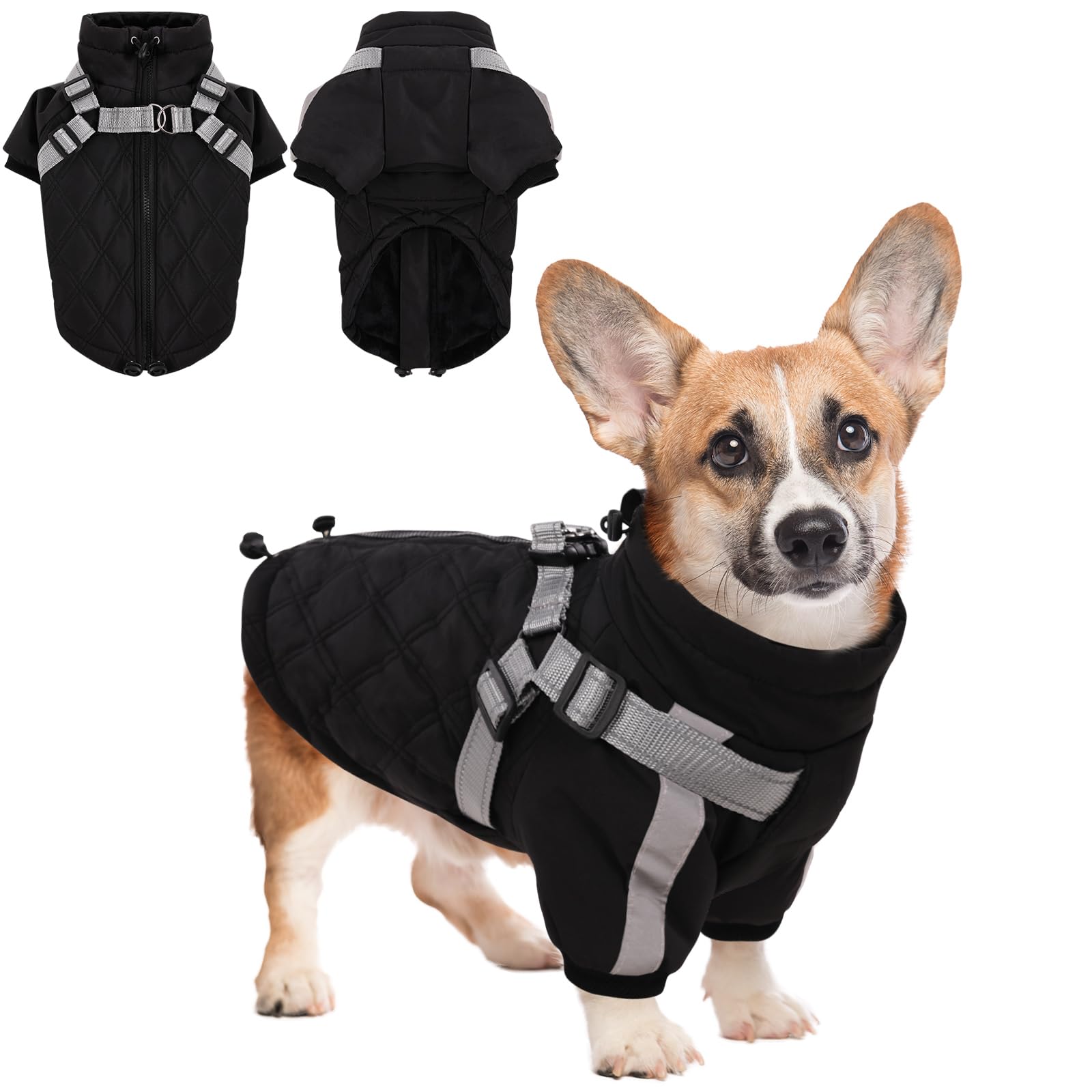 Manteau chaud pour chien CITÉTOILE coupe-vent avec zip