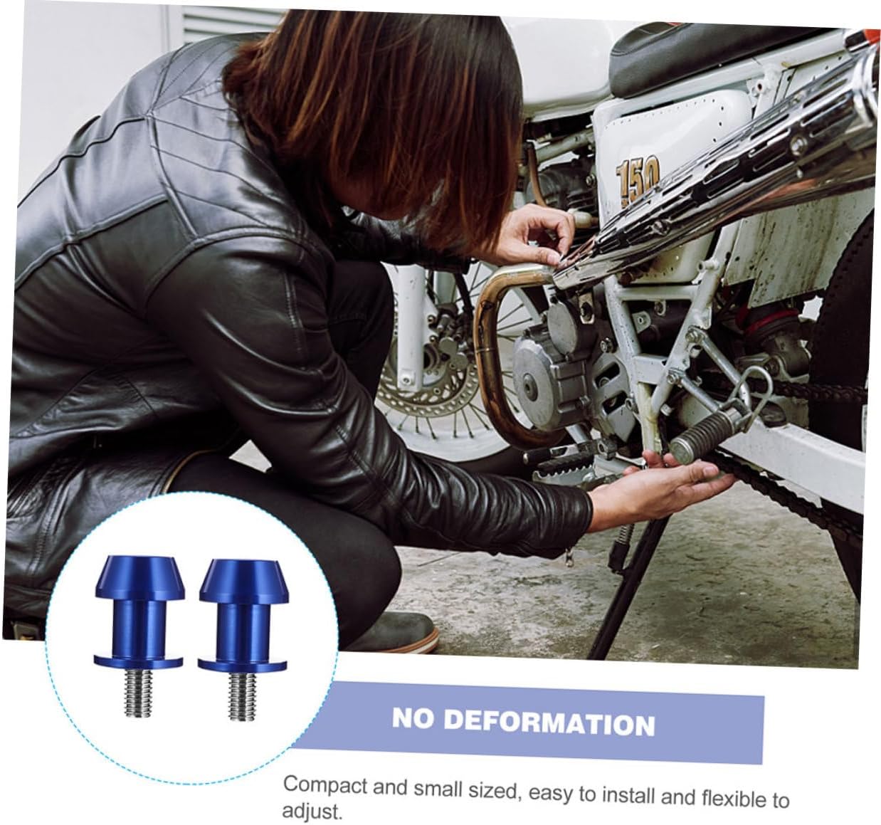 ULTECHNOVO 6Pcs Motorcycle Swing Arm Sliders Spools Stand Screws Replacement Parts for Motorcycle Stands